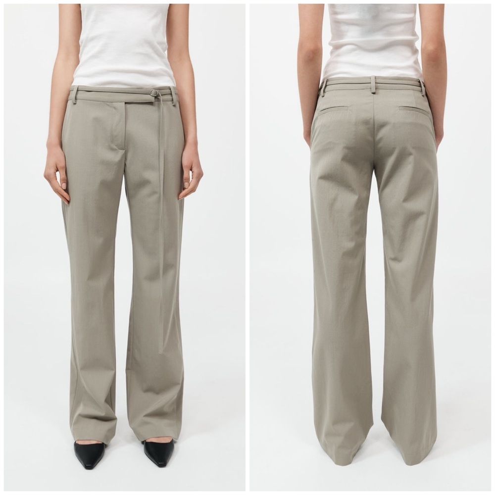 St Agni 90s Panelled Pants In Moss Grey Size L